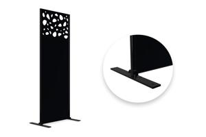 Set of 3 decorative panels SUNNY black H.160cm patterns on the top 2