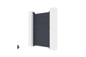 Draaipoort 3,5m CARPATIA H. 140cm aluminium + Poort 1m CARPATIA H.140cm aluminiu 27