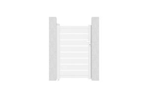 Poort 1m VOGEL H.160cm wit aluminium 7