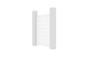 Poort 1m VOGEL H.160cm wit aluminium 9