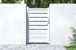 Poort 1m VOGEL H.160cm wit aluminium 6