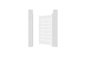 Poort 1m VOGEL H.160cm wit aluminium 5