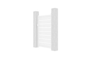 Poort 1m VOGEL H.160cm wit aluminium 4