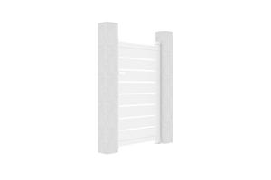 Poort 1m VOGEL H.160cm wit aluminium 3
