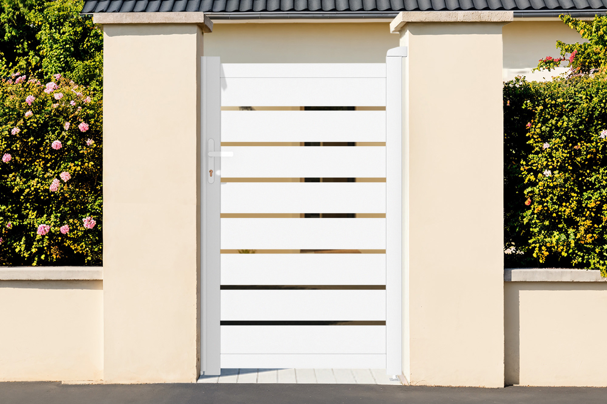 Portillon 1m VOGEL H.160cm aluminium blanc 1