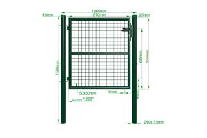 Portillon grillagé 1m vert OLGA H.100cm 5
