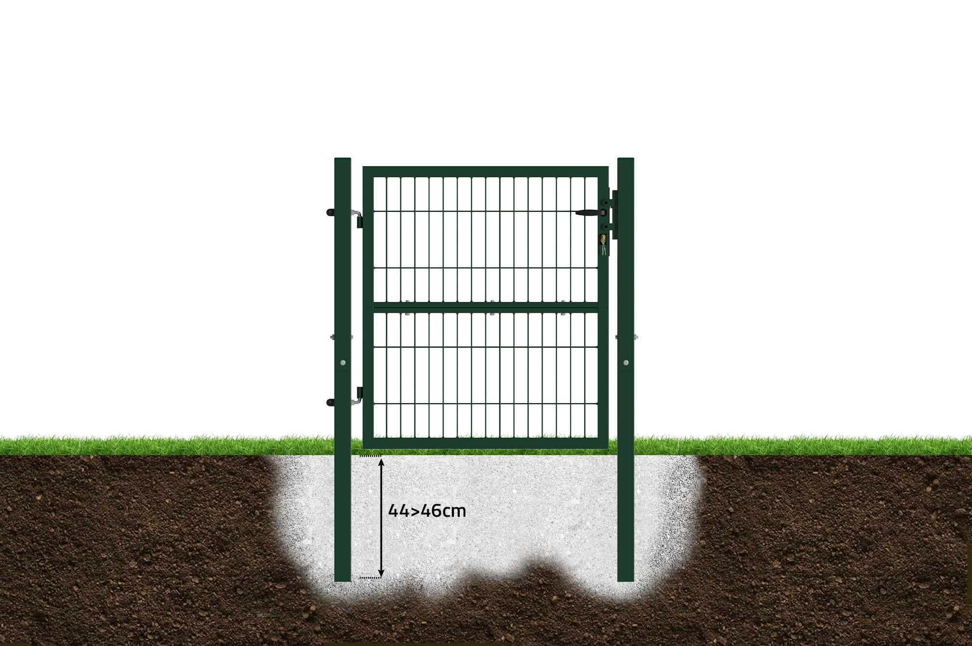 Portillon grillagé 1m vert RAZO H.100cm 8