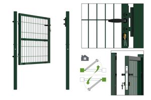 Portillon grillagé 1m vert RAZO H.100cm 5