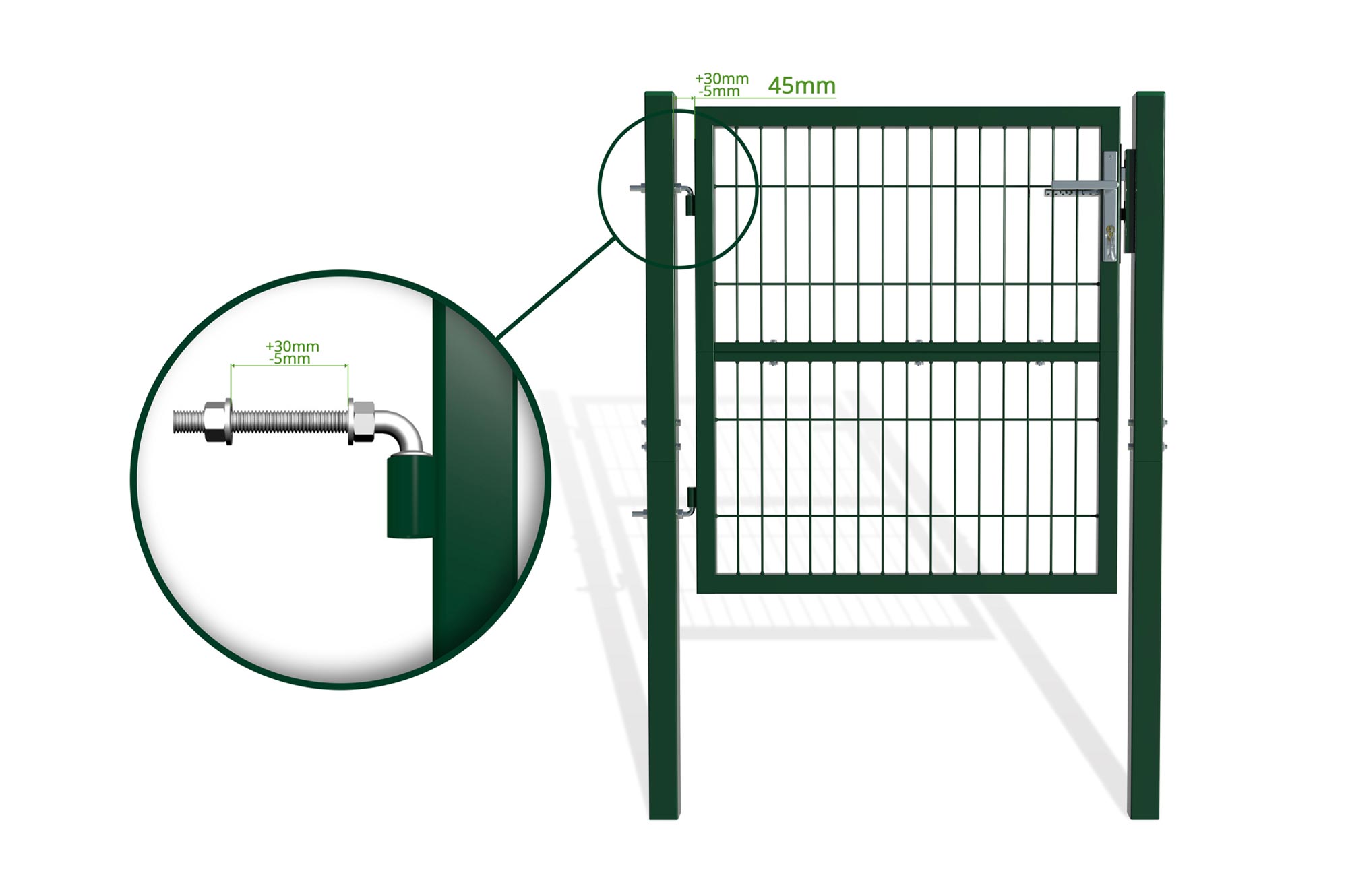 Cancello in rete 1m Verde RAZO H.100cm 10