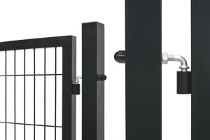 Portail grillagé 3m RAZO H.100cm + Portillon 1m RAZO H.100cm gris 17