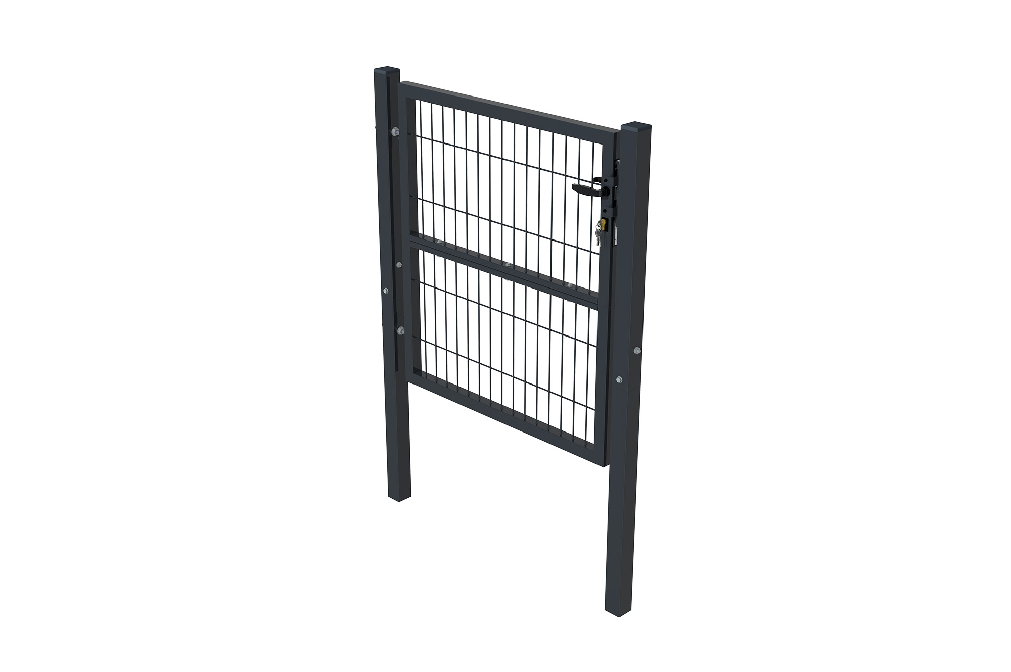 Portail grillagé 3m RAZO H.100cm + Portillon 1m RAZO H.100cm gris 20