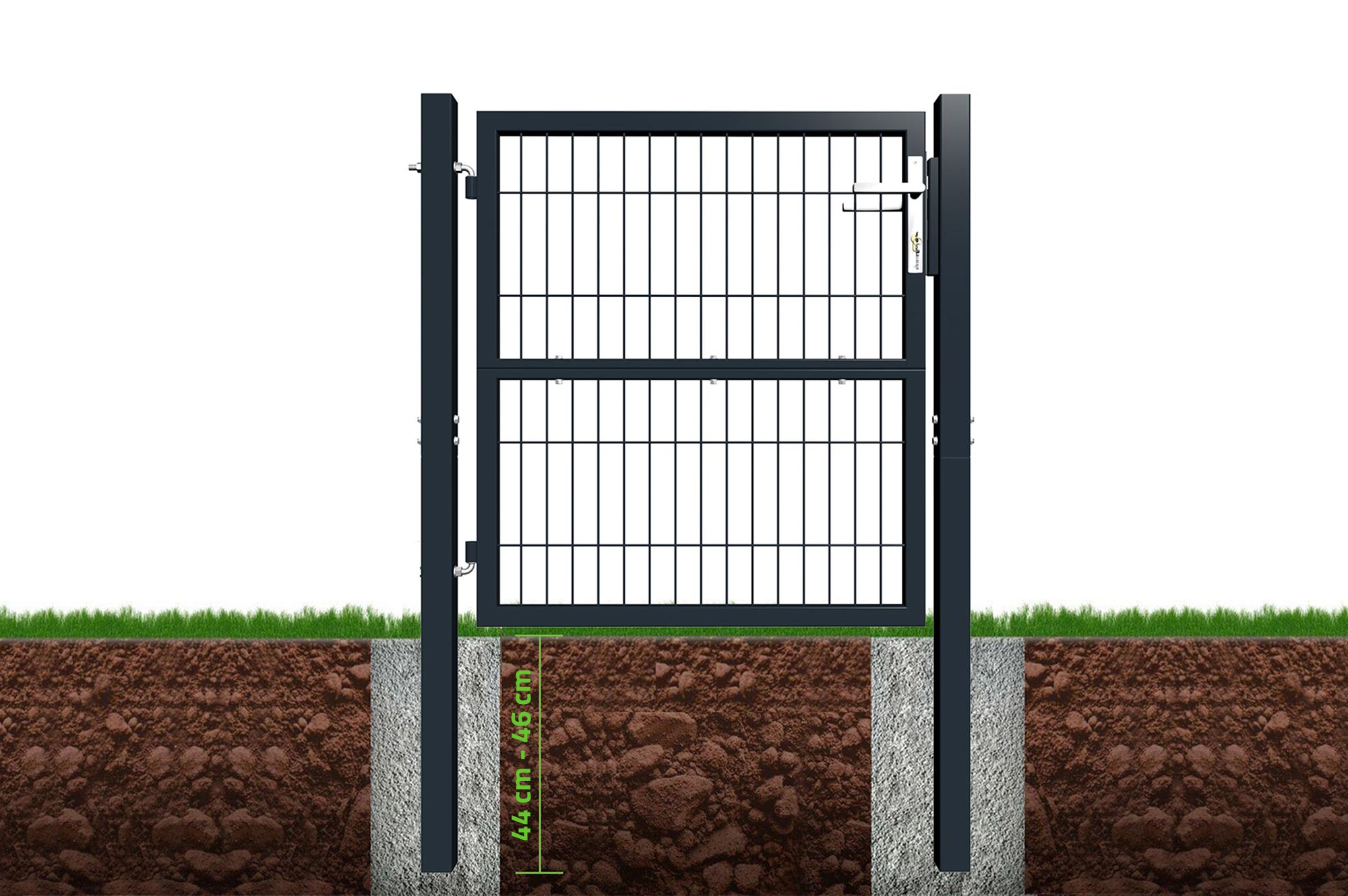 Puerta de malla​ 1m gris RAZO Alt.100cm 9