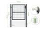 Portail grillagé 3m RAZO H.100cm + Portillon 1m RAZO H.100cm gris thumbnail 13