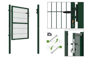 Gittertor 1m Grün RAZO H.120cm 4