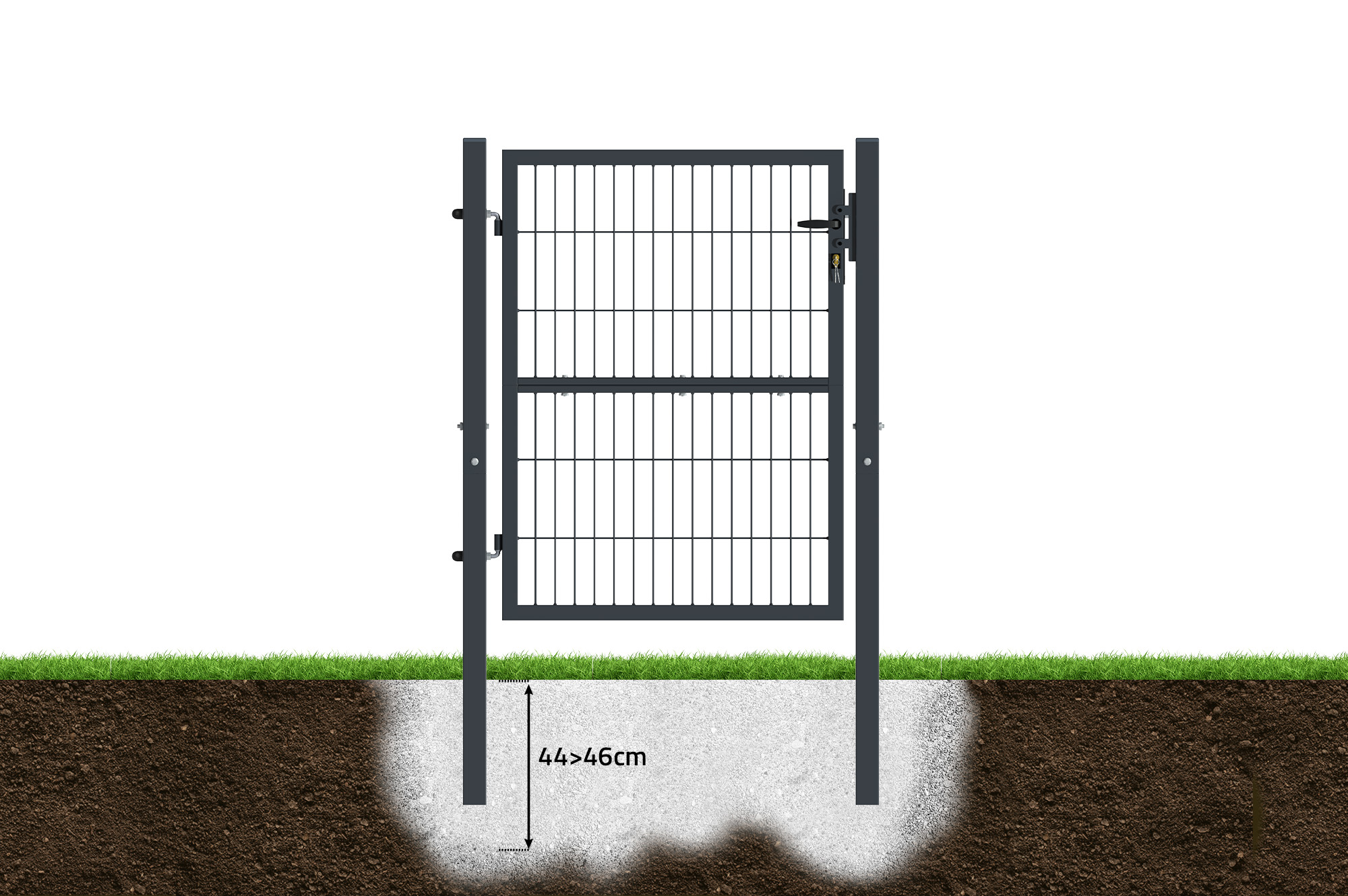 Portillon grillagé 1m gris RAZO H.120cm 8