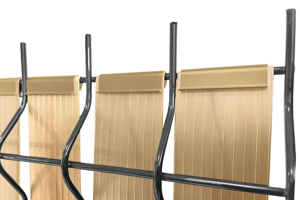 BALDO 100m x 4,6cm beige mjuk PVC-insynsskyddslamellkit 7