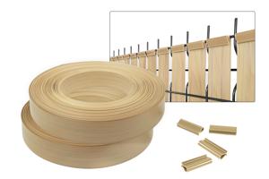 Set de lamele de intimitate BALDO 200m x 4,6cm, bej, din PVC moale main image