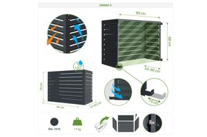 Amaro steel air conditioner cover - Size S 13