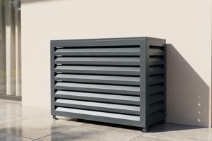 Cache clim & pompe à chaleur AMARO acier - Taille S main image