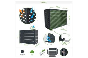 Amaro steel air conditioner cover with bottom panel – Size S 13