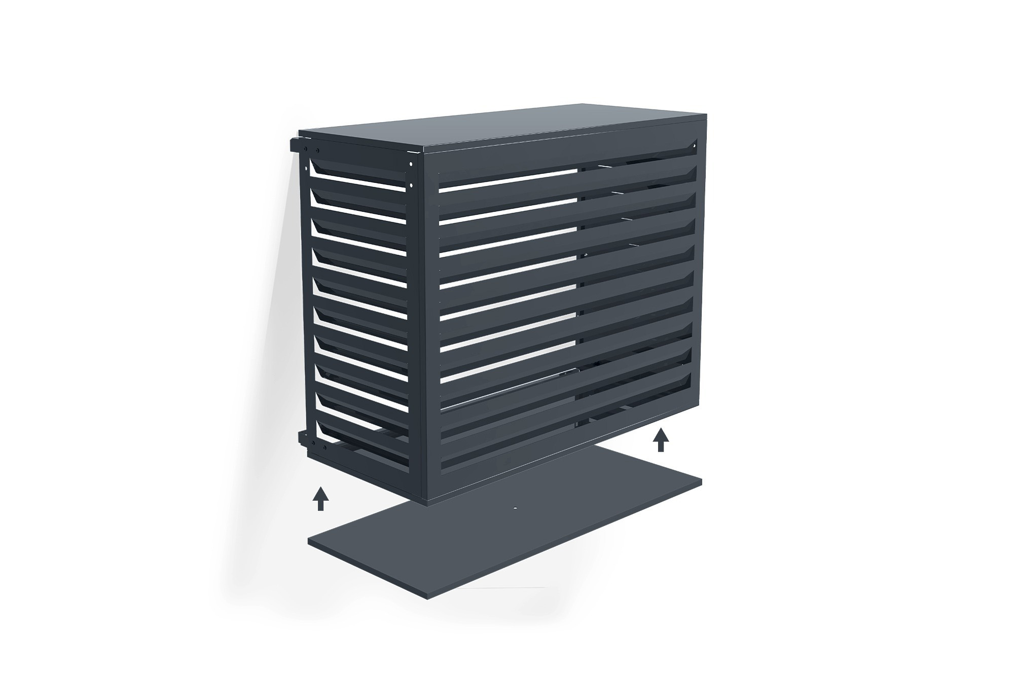 Amaro Stahl-Klimaanlagenabdeckung mit Bodenplatte – Größe S 2