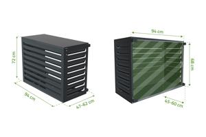 Amaro steel air conditioner cover with bottom panel – Size S 5