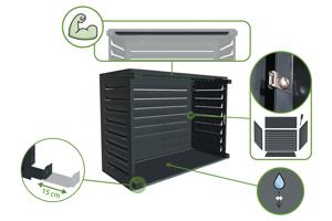 Amaro steel air conditioner cover with bottom panel – Size S 10