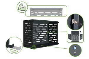 Arlberg Amaro steel air conditioner cover with bottom panel – Size S 10