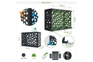 Amaro Sunny steel air conditioner cover with bottom panel – Size S 12