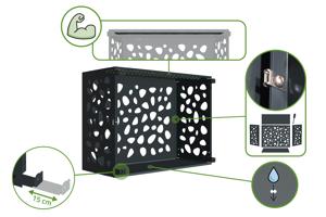 Amaro Sunny steel air conditioner cover with bottom panel – Size S 10