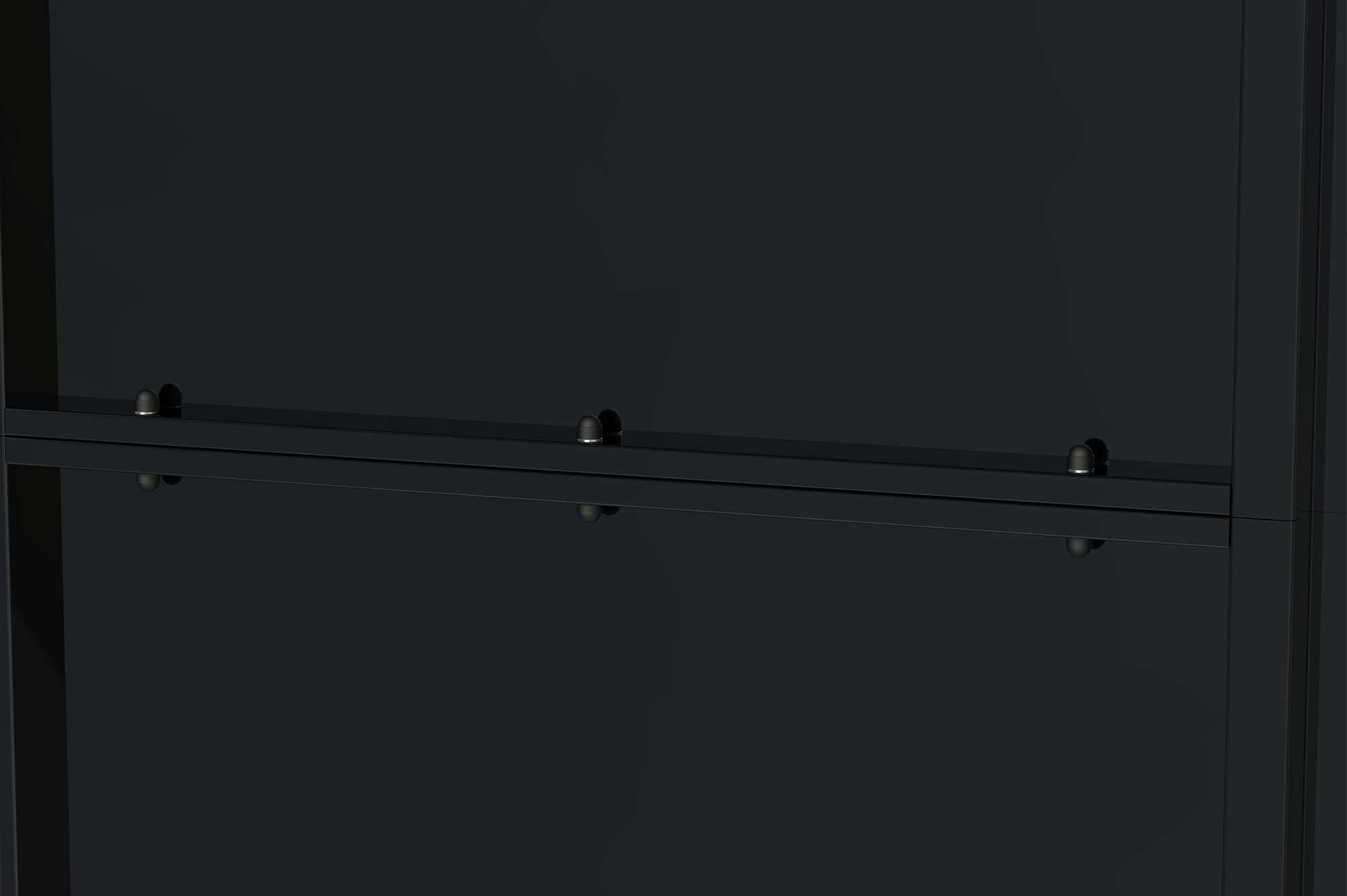 NALI 1 m matinės juodos spalvos plieniniai vartai, aukštis 120 cm 5