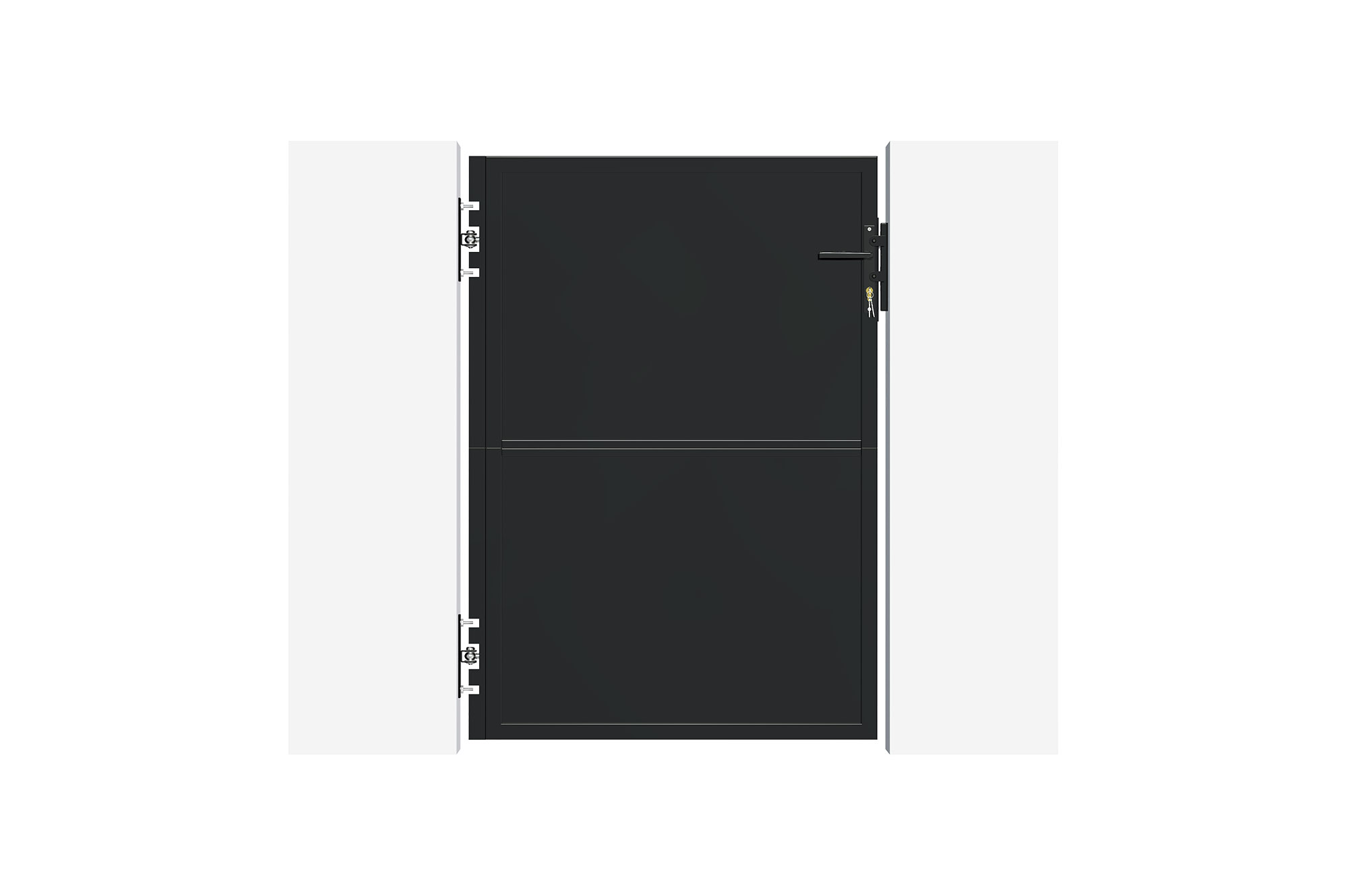 NALI 1M matt fekete acél kapu, 140 cm magas 2