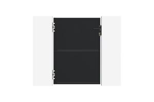 Portillon acier noir mat 1m NALI H.140cm 2