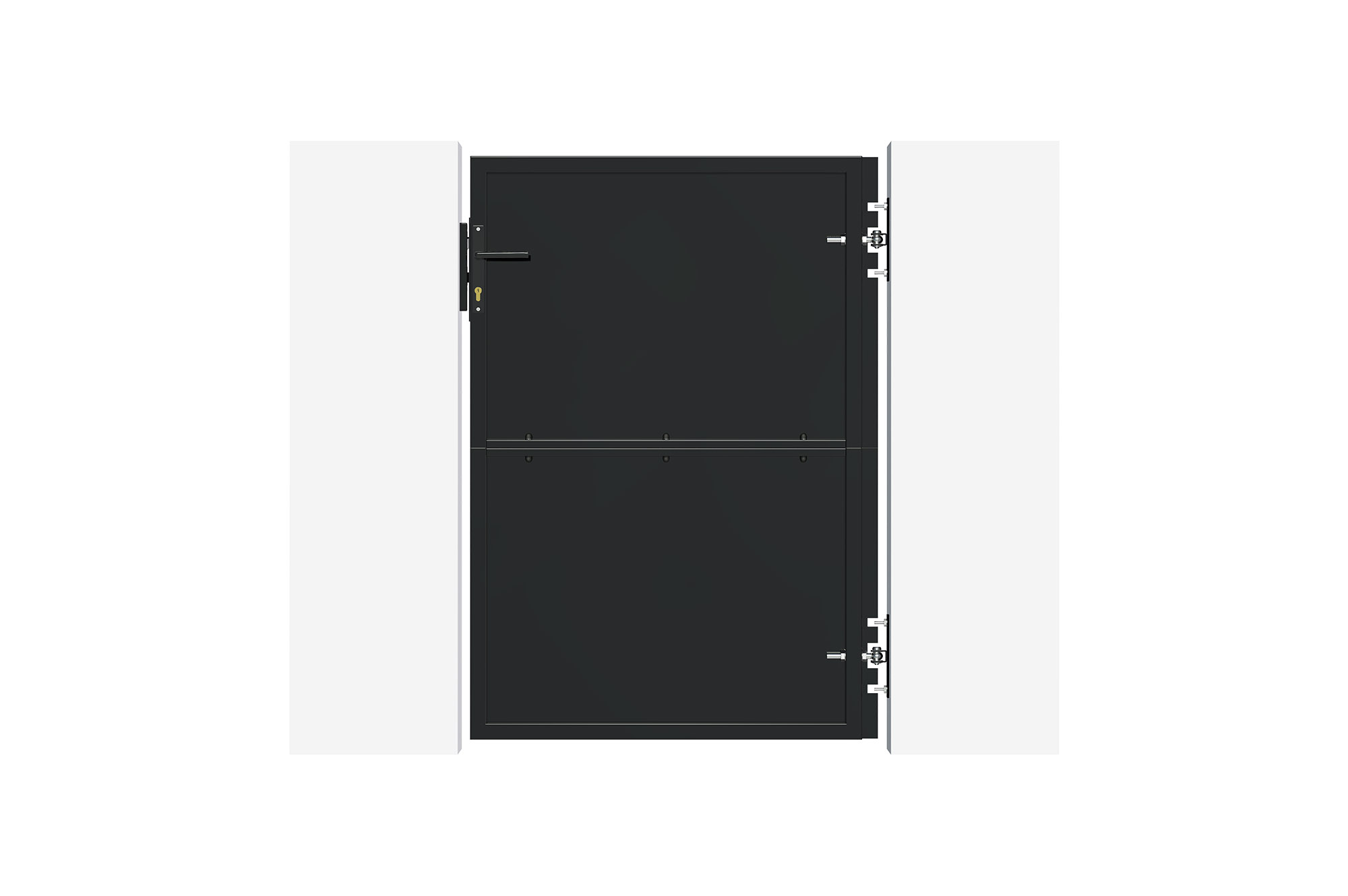 NALI 1M matt fekete acél kapu, 140 cm magas 4