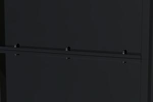 NALI 1M matte black steel gate H.160cm 5