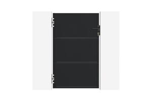 NALI 1M matte black steel gate H.160cm 2