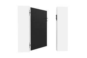 NALI 1M matte black steel gate H.160cm 3