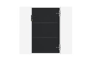 NALI 1M matte black steel gate H.160cm 4