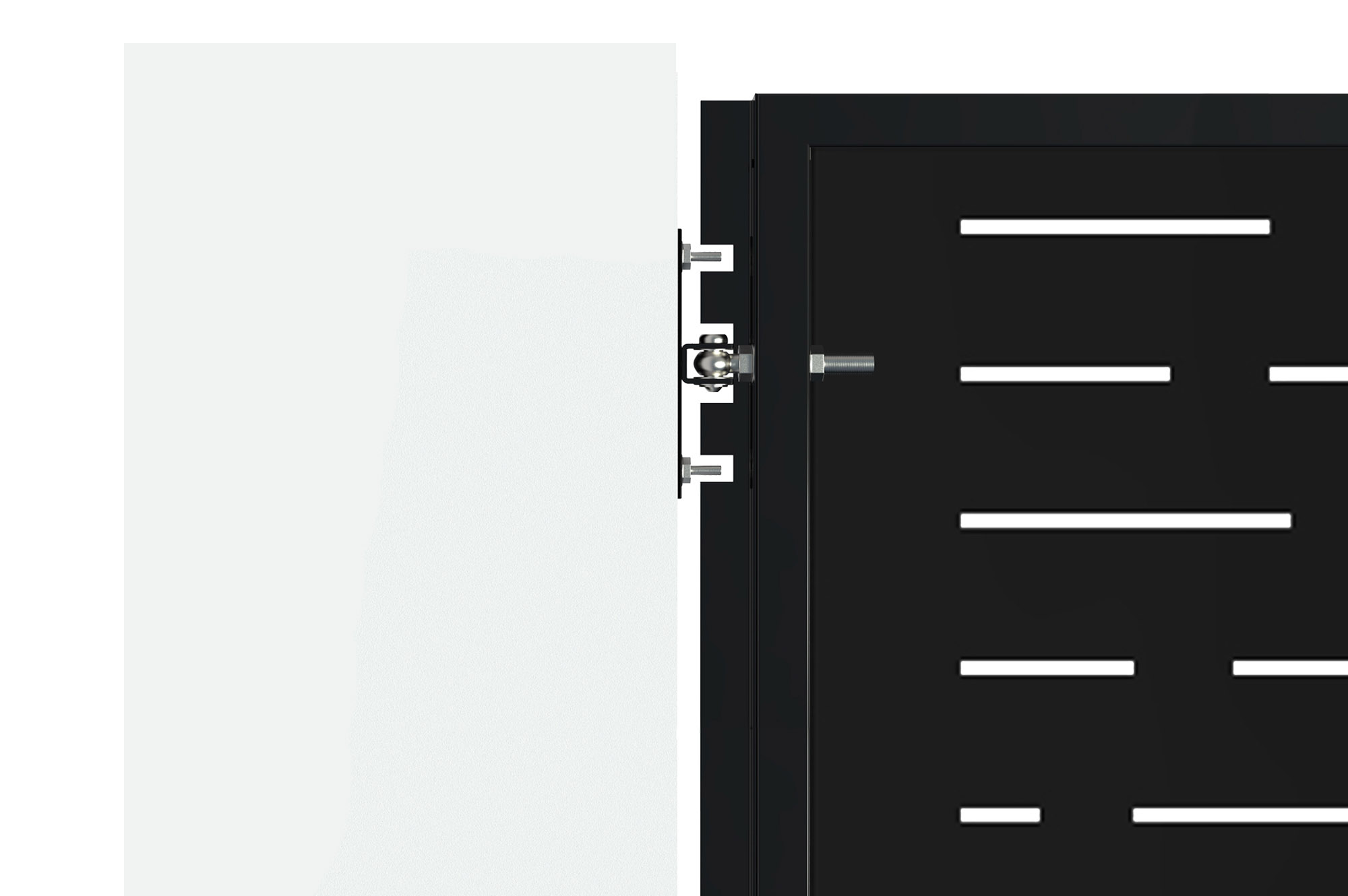 Puerta de acero negro mate 1m NALI ARLBERG H.120cm 7