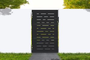 Matt black steel gate 1m NALI ARLBERG H.160cm main image