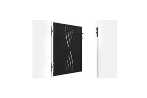 Matt black steel gate 1m NALI VELETA H.120cm 3