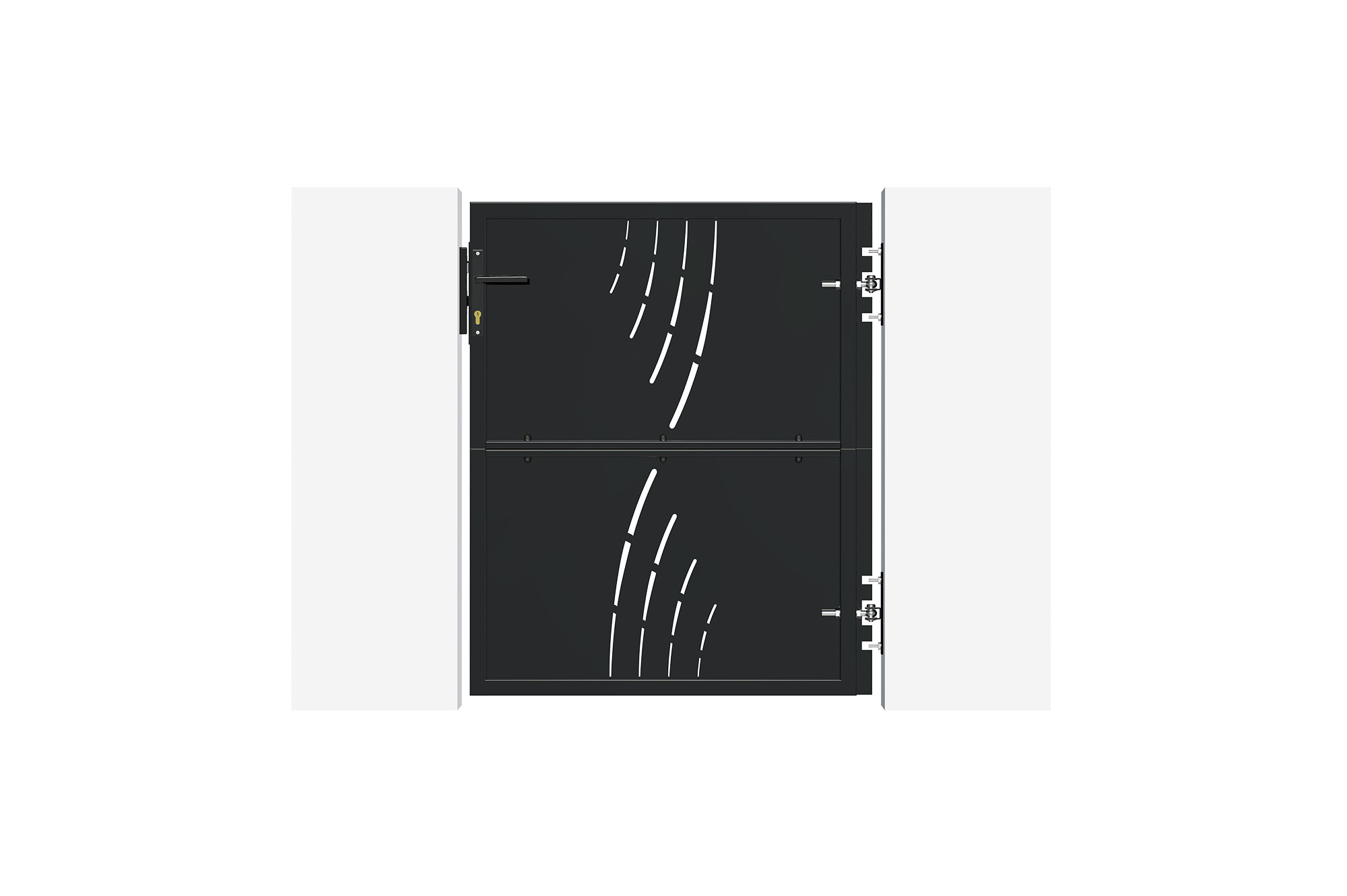 Μαύρη ματ ατσάλινη πύλη 1μ NALI VELETA Υ.120cm 4