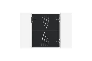 Matt black steel gate 1m NALI VELETA H.120cm 4