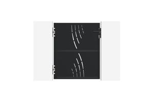 Matt black steel gate 1m NALI VELETA H.120cm 2