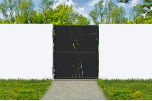 Matt black steel gate 1m NALI VELETA H.120cm main image