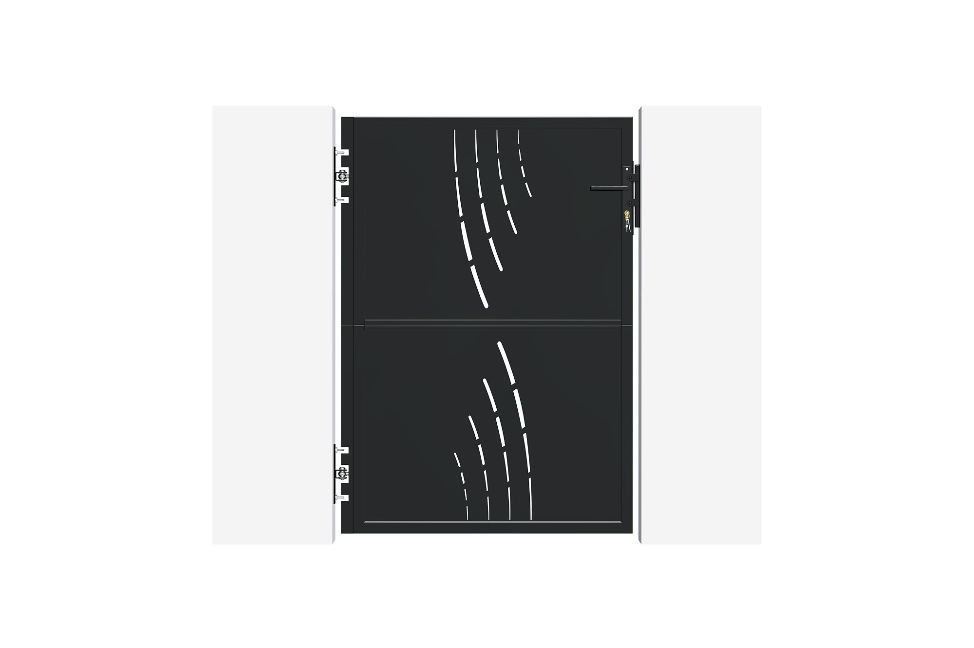 Matt fekete acél kapu 1m NALI VELETA Ma. 140cm 2