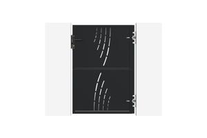 Matt black steel gate 1m NALI VELETA H.140cm 4