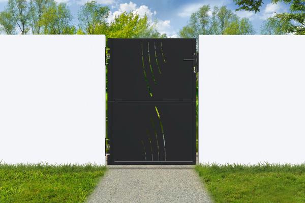 Portão de aço preto fosco 1m NALI VELETA H.140cm main image