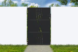 Matt black steel gate 1m NALI VELETA H.160cm main image