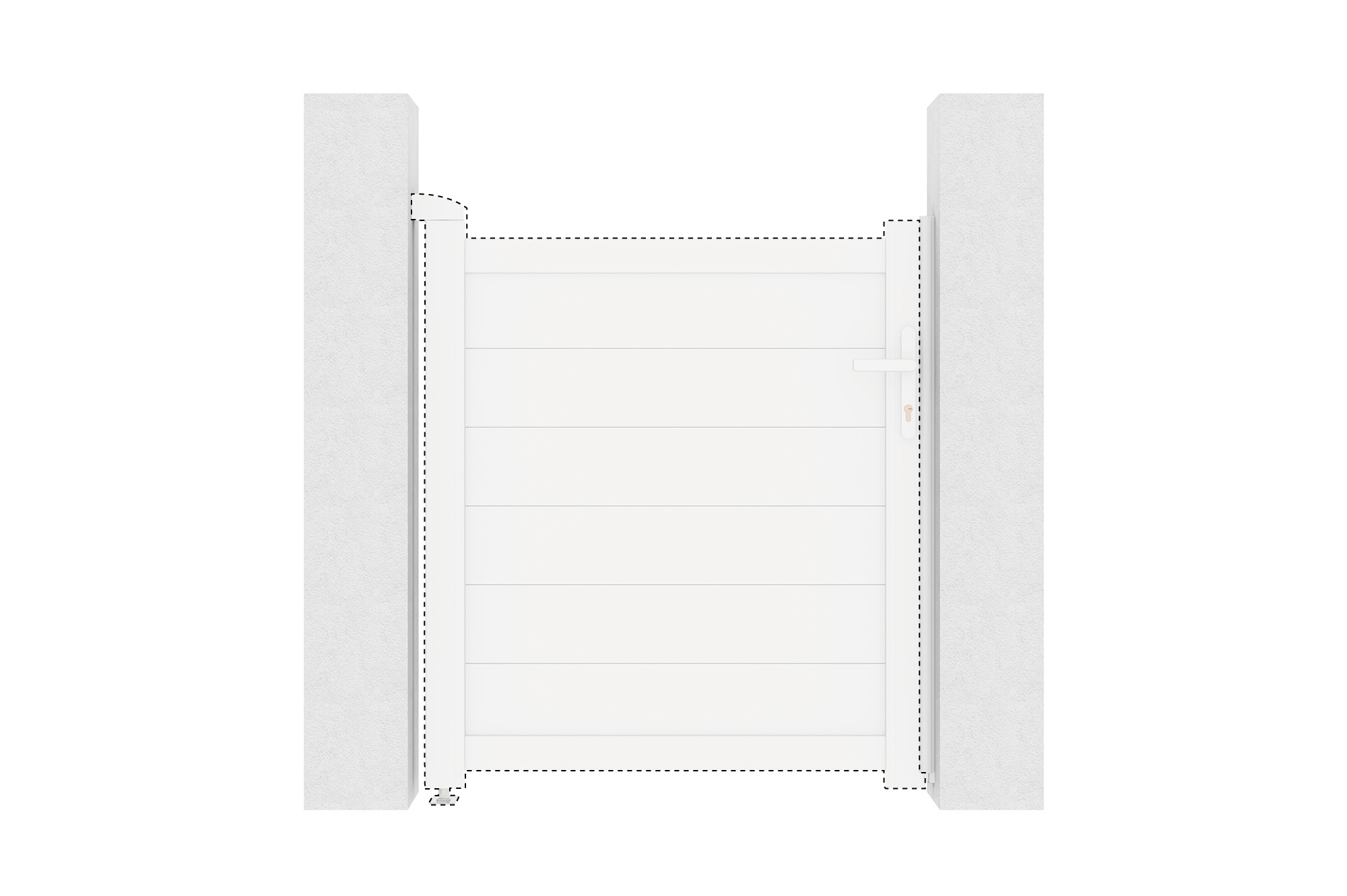 EIGER 100x115CM Weißes Torumkehrset 4